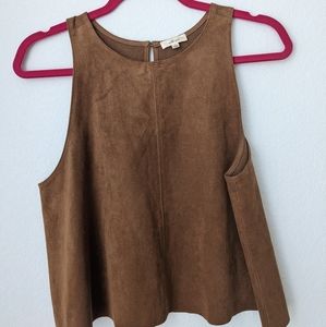Aritzia Wilfred faux suede top